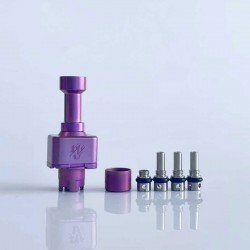 Rekavape BY-KA Style RBA Bridge Full Set for Billet / BB / Boro Box Mod - Purple, Titanium Alloy, 1.0, 1.2, 1.4, 1.7, 3.0mm