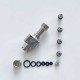Rekavape BY-KA Style RBA Bridge Full Set for Billet / BB / Boro Box Mod - Silver, Titanium Alloy, 1.0, 1.2, 1.4, 1.7, 3.0mm