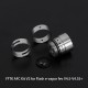 YFTK AFC Kit V2 for Flash e-Vapor V4.5S+ / V4.5 Style RTA - Silver, 1 x DL Ring + 1 x MTL Ring + 1 x Intake Cover