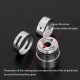 YFTK AFC Kit V2 for Flash e-Vapor V4.5S+ / V4.5 Style RTA - Silver, 1 x DL Ring + 1 x MTL Ring + 1 x Intake Cover
