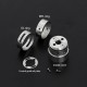 YFTK AFC Kit V2 for Flash e-Vapor V4.5S+ / V4.5 Style RTA - Silver, 1 x DL Ring + 1 x MTL Ring + 1 x Intake Cover