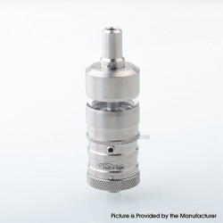 YFTK Ti Flash e-Vapor V4.5S+ Style RTA Rebuildable Tank Atomizer - Silver, Titanium + Glass, 4.5ml, 23mm Diameter