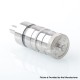 YFTK Ti Flash e-Vapor V4.5S+ Style RTA Rebuildable Tank Atomizer - Silver, Titanium + Glass, 4.5ml, 23mm Diameter
