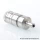 YFTK Ti Flash e-Vapor V4.5S+ Style RTA Rebuildable Tank Atomizer - Silver, Titanium + Glass, 4.5ml, 23mm Diameter