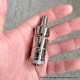 YFTK Ti Flash e-Vapor V4.5S+ Style RTA Rebuildable Tank Atomizer - Silver, Titanium + Glass, 4.5ml, 23mm Diameter