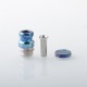 Rekavape Mission XV KB2 Style Integrated Drip Tip + Fire Button Set for dotMod dotAIO V2 Pod - Ebtropic, Titanium + SS