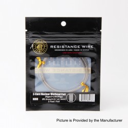 Authentic ThunderHead Creations 3-Core Nuclear Warhead Ni80 Resistance Wire - 28GA x 3 + (38 x 28)GA (5 Feet)