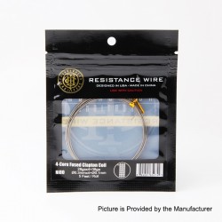 Authentic ThunderHead Creations 4-Core Fused Clapton Ni80 Resistance Wire - 28GA x 4 + 38GA (5 Feet)