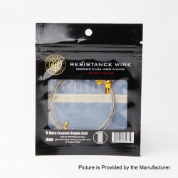 Authentic ThunderHead Creations 6-Core Framed Staple Ni80 Resistance Wire - [28GA x 2 x (38 x 28)GA x 4] + 36GA (5 Feet)