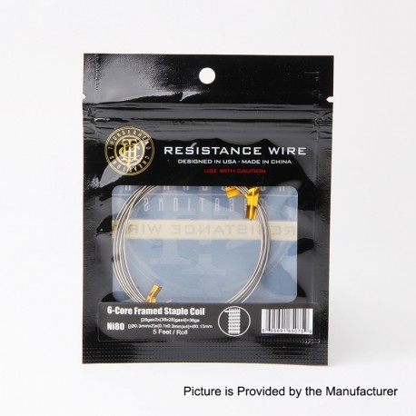 Authentic ThunderHead Creations 6-Core Framed Staple Ni80 Resistance Wire - [28GA x 2 x (38 x 28)GA x 4] + 36GA (5 Feet)