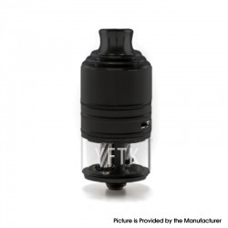 YFTK Slick Taifun GX Style RDTA Rebuildable Dripping Tank Atomizer - Black, 316SS + Glass, 4.0ml, 23mm Diameter