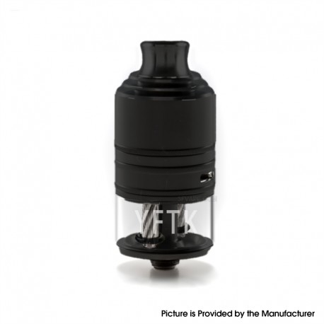 YFTK Slick Taifun GX Style RDTA Rebuildable Dripping Tank Atomizer - Black, 316SS + Glass, 4.0ml, 23mm Diameter
