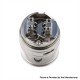YFTK Slick Taifun GX Style RDTA Rebuildable Dripping Tank Atomizer - Silver, 316SS + Glass, 4.0ml, 23mm Diameter