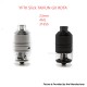 YFTK Slick Taifun GX Style RDTA Rebuildable Dripping Tank Atomizer - Silver, 316SS + Glass, 4.0ml, 23mm Diameter