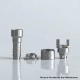 Rekavape Kontrl MKRII Style RBA for Boro / Billet / DotAIO V1 / V2 - Silver + Beige, 1.2, 1.5, 2.0, 2.5, 3.0, 3.5, 4.0mm