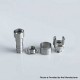 Rekavape Kontrl MKRII Style RBA for Boro / Billet / DotAIO V1 / V2 - Silver + Brown, 1.2, 1.5, 2.0, 2.5, 3.0, 3.5, 4.0mm