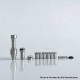 Rekavape Kontrl MKRII Style RBA for Boro / Billet / DotAIO V1 / V2 - Silver + Brown, 1.2, 1.5, 2.0, 2.5, 3.0, 3.5, 4.0mm