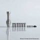 Rekavape Kontrl MKRII Style RBA for Boro / Billet / DotAIO V1 / V2 - Silver + Brown, 1.2, 1.5, 2.0, 2.5, 3.0, 3.5, 4.0mm