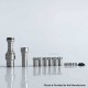 Rekavape Kontrl MKRII Style RBA for Boro / Billet / DotAIO V1 / V2 - Silver + Brown, 1.2, 1.5, 2.0, 2.5, 3.0, 3.5, 4.0mm