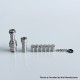 Rekavape Kontrl MKRII Style RBA for Boro / Billet / DotAIO V1 / V2 - Silver + Brown, 1.2, 1.5, 2.0, 2.5, 3.0, 3.5, 4.0mm