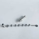 Rekavape Kontrl MKRII Style RBA for Boro / Billet / DotAIO V1 / V2 - Silver, 1.2, 1.5, 2.0, 2.5, 3.0, 3.5, 4.0mm