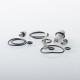 YFTK BY-kA KA V8+ Style MTL RTA Atomizer Standard Set - Silver, 5.1ml, 22mm Diameter