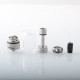 YFTK BY-kA KA V8+ Style MTL RTA Atomizer Standard Set - Silver, 5.1ml, 22mm Diameter