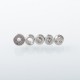 YFTK Four One Five 415 RDA Kaze Style RDL / MTL RDA Atomizer - Silver, BF Pin, Air Pin 0.9mm x 2, 1.0mm x 2, 1.0mm, 1.4mm