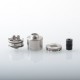 YFTK Four One Five 415 RDA Kaze Style RDL / MTL RDA Atomizer - Silver, BF Pin, Air Pin 0.9mm x 2, 1.0mm x 2, 1.0mm, 1.4mm