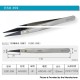 Authentic VETUS ESD-259 Exchange Tip Electro Static Discharge Safe Stainless Steel Tweezers Fine Pointed Tip