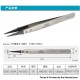 Authentic VETUS ESD-259A Exchange Tip Electro Static Discharge Safe Stainless Tweezers Extra Fine Pointed Tips