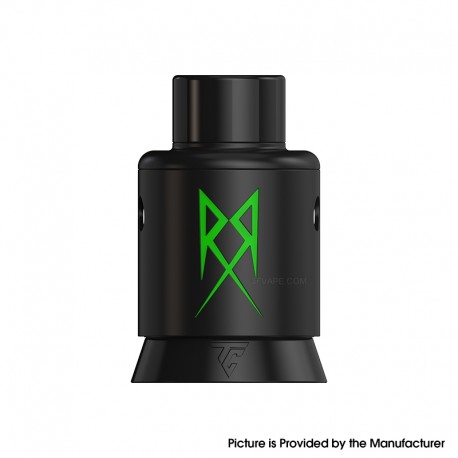 Authentic Thunder Cloud x GrimmGreen Recoil R3 RDA Atomizer - Green Black, BF Pin, 316SS Limited Edition, 24mm Diameter
