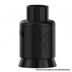 Authentic Thunder Cloud x GrimmGreen Recoil R3 RDA Atomizer - Matte Black, BF Pin, SS, 24mm Diameter