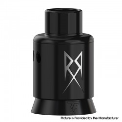 Authentic Thunder Cloud x GrimmGreen Recoil R3 RDA Atomizer - Silver Black, BF Pin, SS, 24mm Diameter