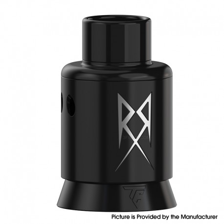 Authentic Thunder Cloud x GrimmGreen Recoil R3 RDA Atomizer - Silver Black, BF Pin, SS, 24mm Diameter