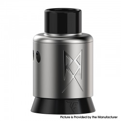 Authentic Thunder Cloud x GrimmGreen Recoil R3 RDA Atomizer - Silver, BF Pin, SS, 24mm Diameter