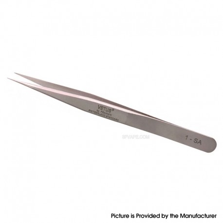 Authentic VETUS -SA Type No.1 Straight Very Fine Tip High Precision Stainless Tweezers