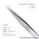 Authentic VETUS -SA Type No.1 Straight Very Fine Tip High Precision Stainless Tweezers