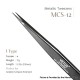 Authentic VETUS MCS-12 Makeups Tweezers for Beauty Eyelashes Grip Picking Selection Works - Black
