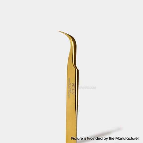 Authentic VETUS MCS-15 S Shape Tweezers - Gold
