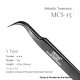 Authentic VETUS MCS-15 S Shape Tweezers - Black