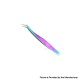 Authentic VETUS MCS-20 Angled Super Fine Tip Volume Eyelash Extension Stainless Tweezer Precision Tweezers - Rainbow