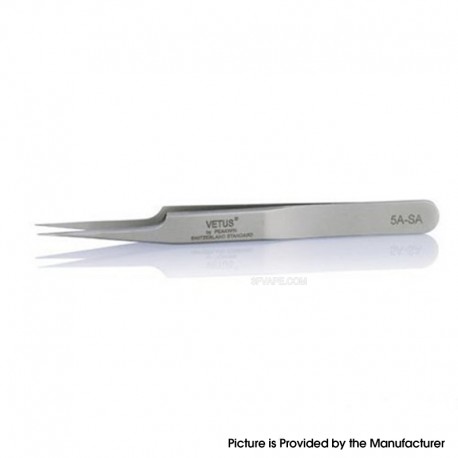Authentic VETUS 5A-SA Type SS Short Fine Offset Tips High Precision Stainless Tweezers
