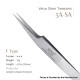 Authentic VETUS 5A-SA Type SS Short Fine Offset Tips High Precision Stainless Tweezers