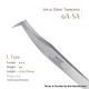 Authentic VETUS 6A-SA Type SS Sharp Hooked Points High Precision Stainless Tweezers