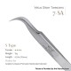 Authentic VETUS 7-SA Type SS Curved Long Fine Tip High Precision Stainless Tweezers