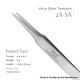 Authentic VETUS 2A-SA Type No.2A Straight Round Point High Precision Stainless Tweezers
