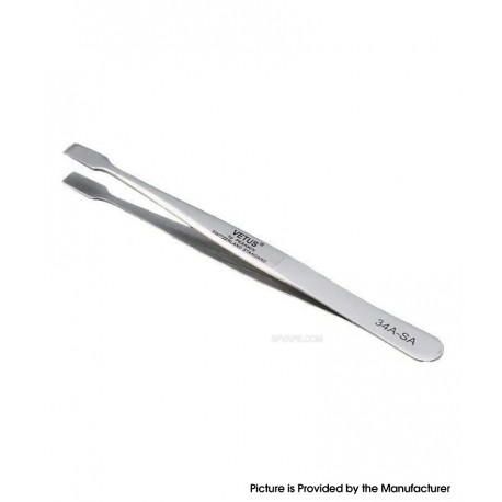Authentic VETUS 34A-SA Type SS Cover Glass Forceps Straight Square Tipped High Precision Stainless Tweezers