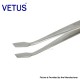 Authentic VETUS 36A-SA Type SS Cover Glass Forceps Bent Square Tipped High Precision Stainless Tweezers