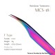 Authentic VETUS MCS-18 Curved Tip Eyelash Isolation Dolphin Tweezer Super Fine Curved Tip Precision Stainless Tweezers - Rainbow